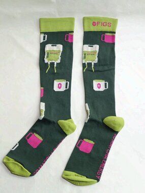 Figs Compression Socks Size L Stylish Design Green High Quality